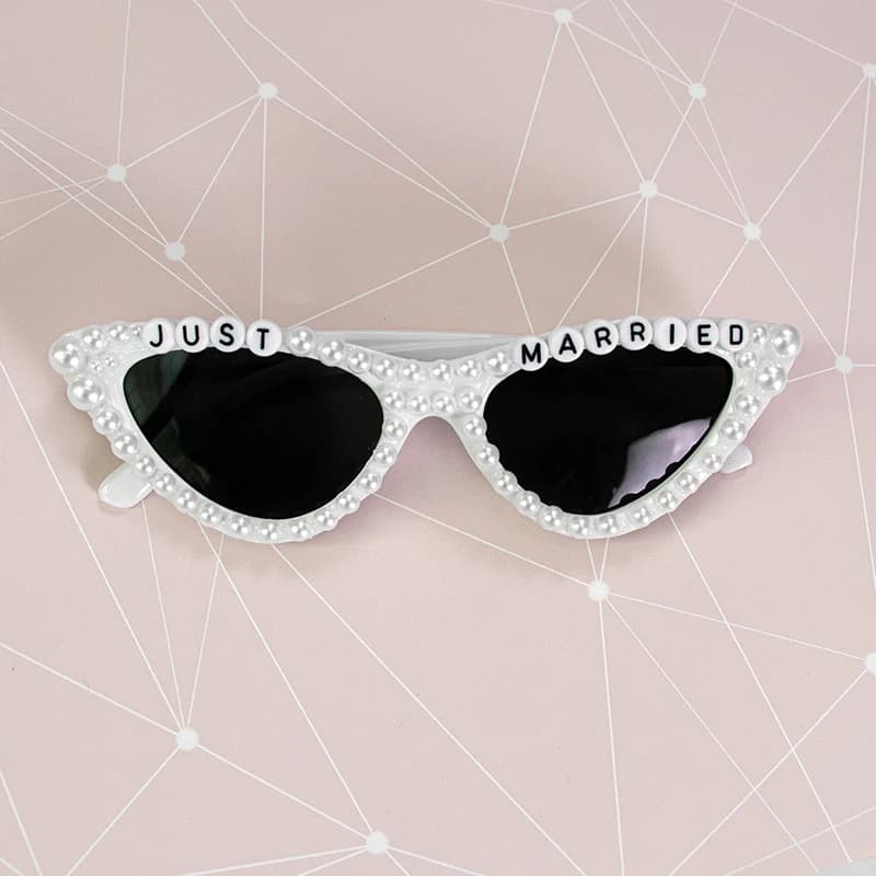 Perle Juste marié lunettes de soleil été plage mariage Bachelorette poule fête nuptiale lune de miel