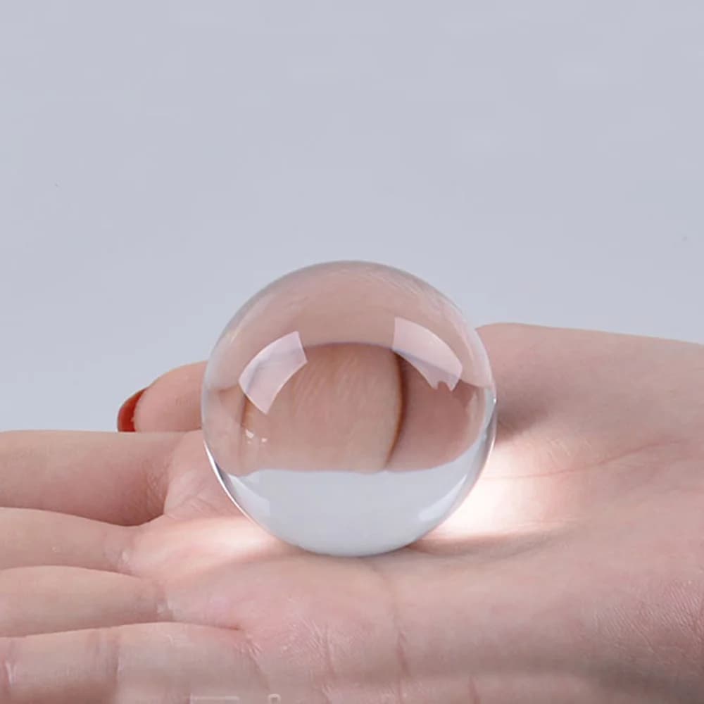 Boule de cristal en verre de couleur unie, diamètre 25mm, boule transparente décorative pour aquariu