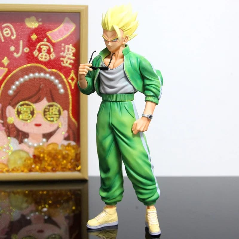 Figurines de collection Dragon Ball Z : Gohan en tenue sportive, accessoires d'animation, décoration