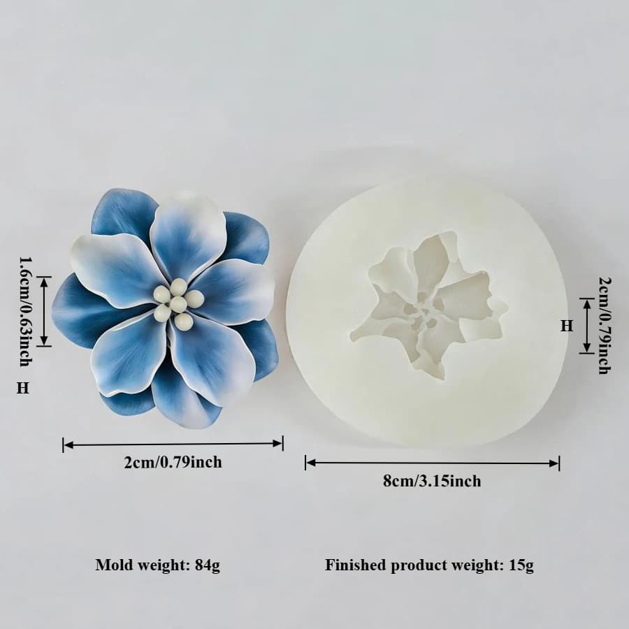 Moule en silicone DIY Camélia, moule 3D en forme de fleur pour savon, argile, plâtre, ciment, moule