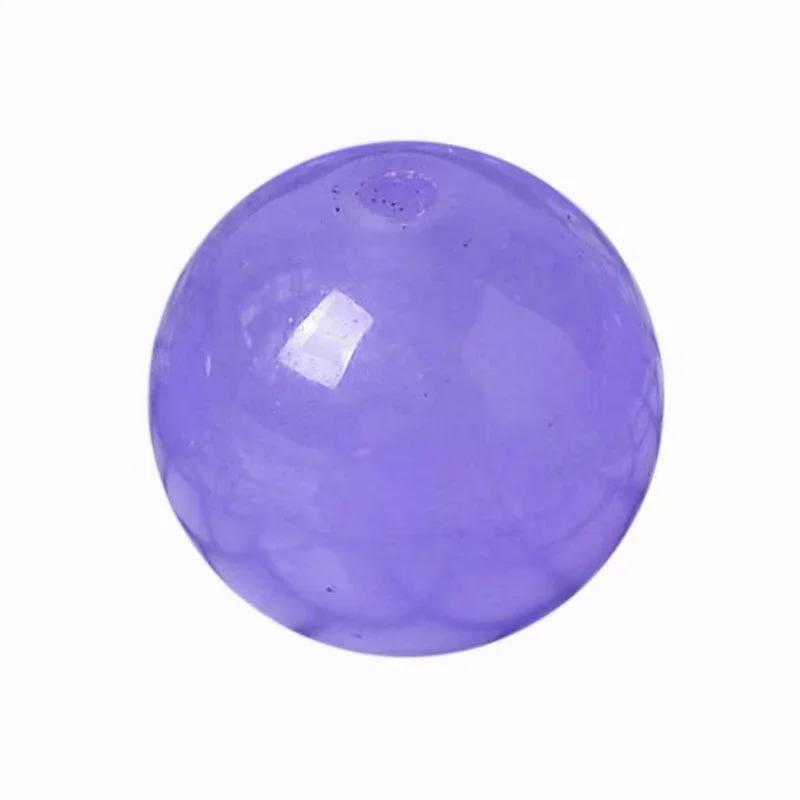 Perle unique en cristal fait à la main en calcédoine naturelle 4A