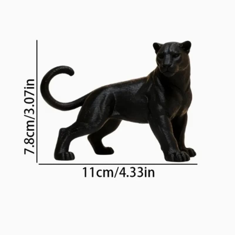 Statue de Panthère Noire Imprimée en 3D, Design Fantastique, Ornement Créatif, Figurine de Bureau, D