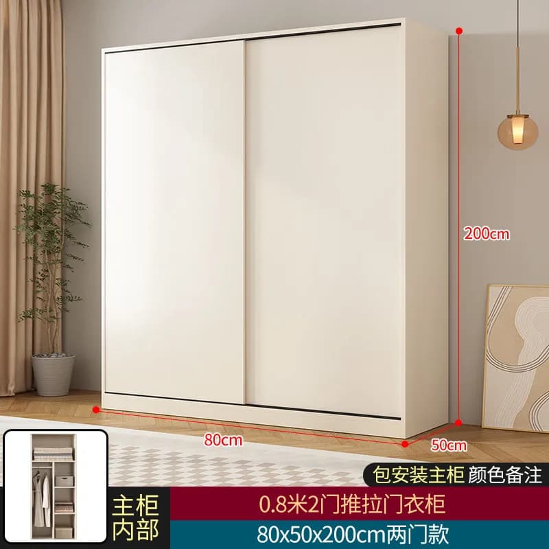 Armoire de luxe anti-poussière sur pied pour adultes, avec cloison et grandes étagères, meuble de ch