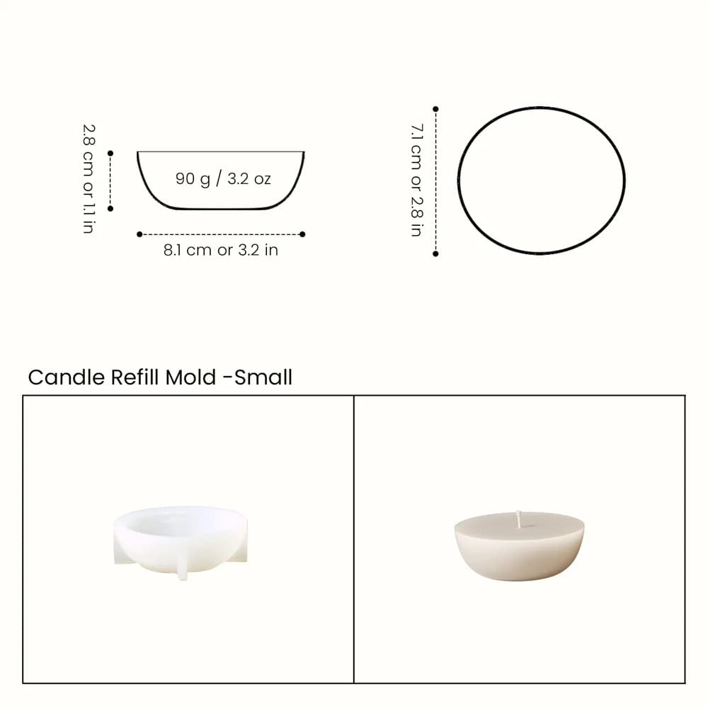 Nicole – pot de bougie et recharge de bougie, moule en Silicone, coque de noyer, récipient de bougie