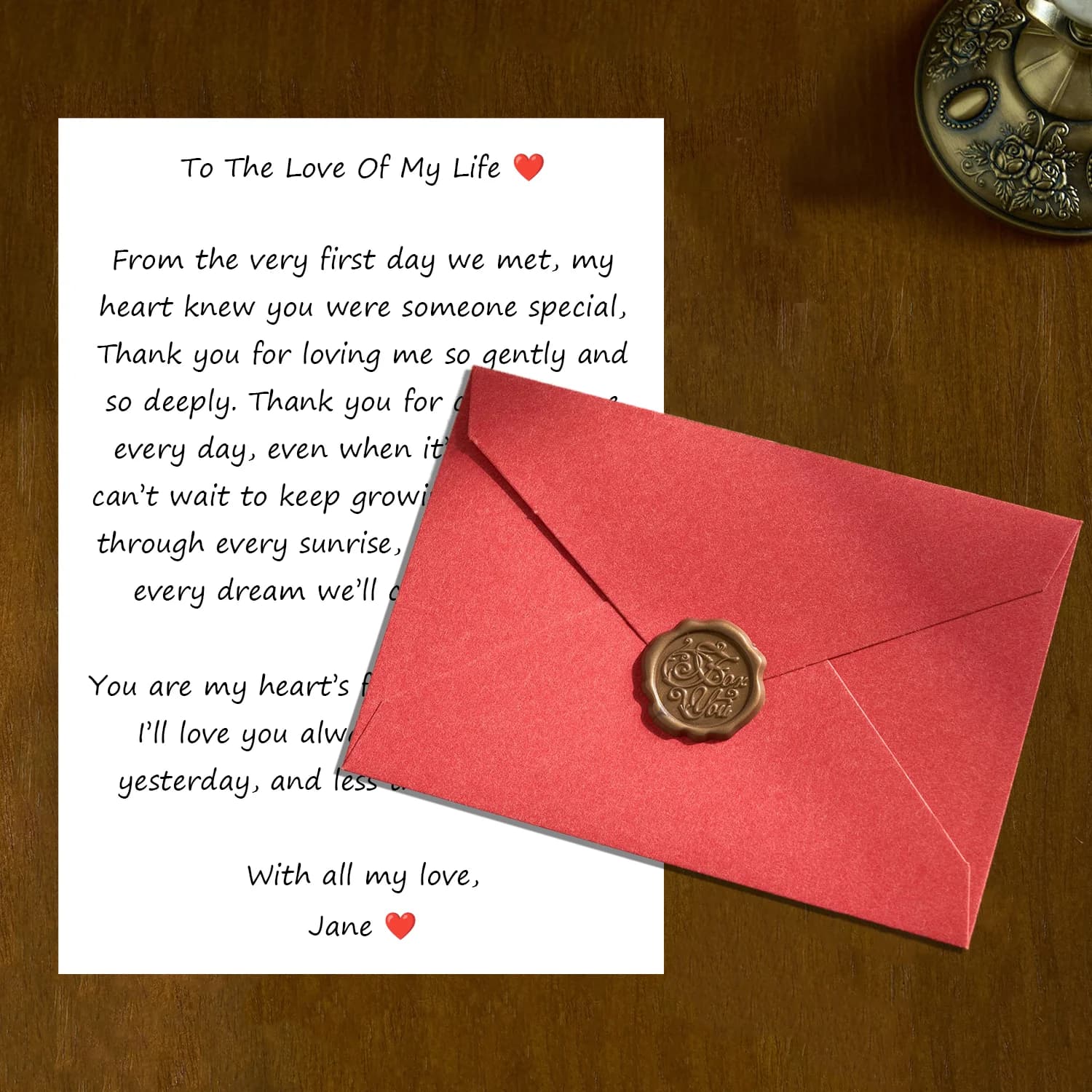 Lettres et enveloppes personnalisées pour la saint-valentin, lettres de bénédiction d'amis, impressi