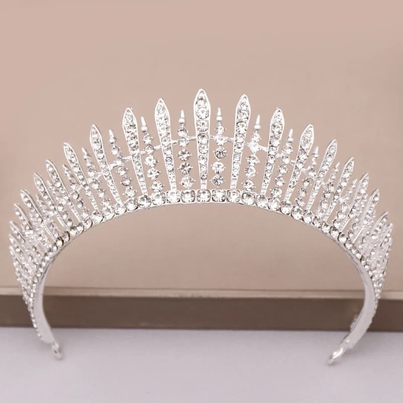 Couronne et diadème scintillants couleur or rose, bandeau baroque pour mariée, bijoux de cheveux pou