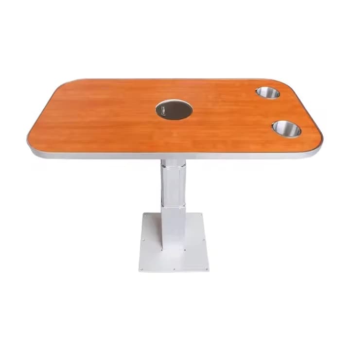 Table pliante réglable pour camping-car - Design portable et gain de place - Mobilier de camping-car