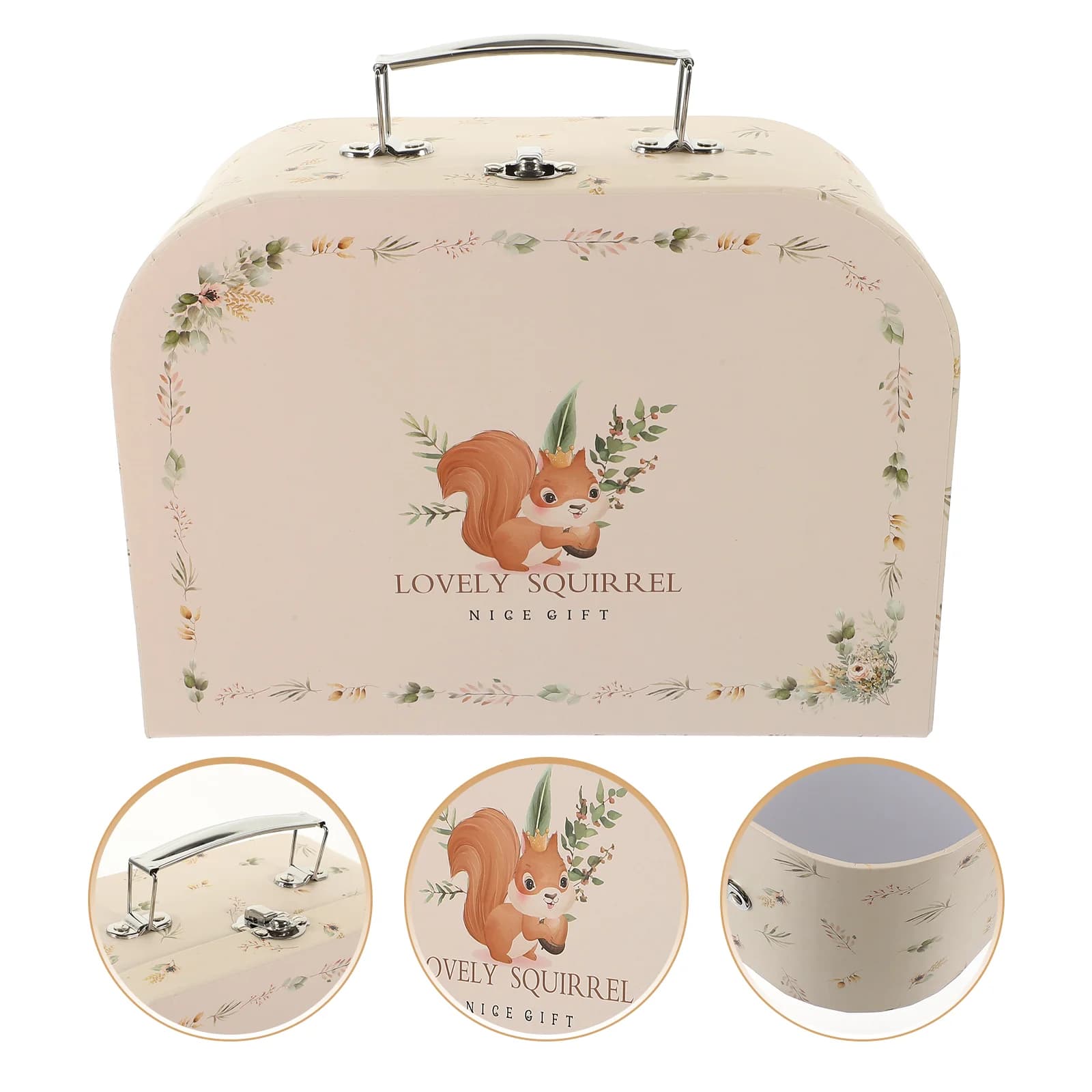 Boîtes de rangement de valises en papier portables, boîtes cadeaux de bijoux décoratives, boîtes à b