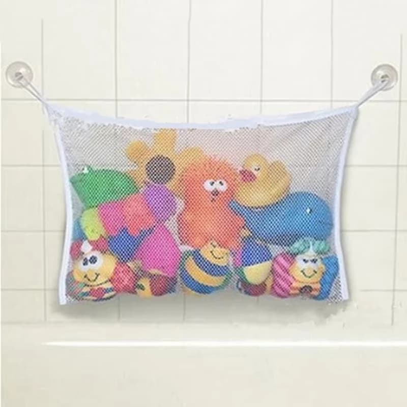 Sac de bain en filet pour bébé, panier de rangement étanche pour jouets de plage et de sable, motif