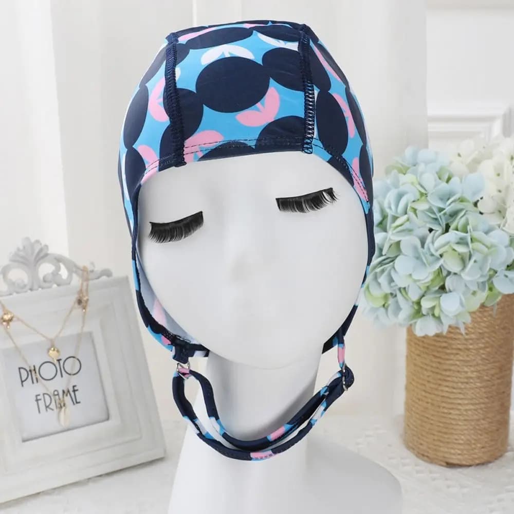 Chapeaux de bain bonnet de bain réglable protéger les oreilles tissu tissu chapeaux de natation en N