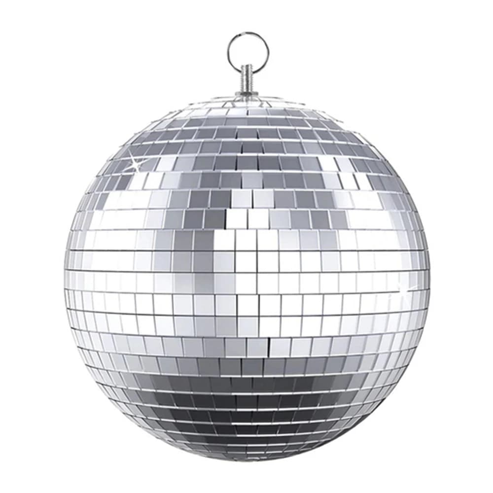Boules Disco miroir réfléchissantes, décoration de 20cm, boule Disco suspendue en argent pour fête d