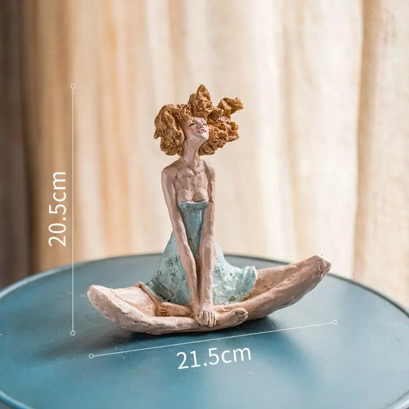 Ornement artistique haut de gamme pour fille, figurine créative pour maison miniature, personnages d