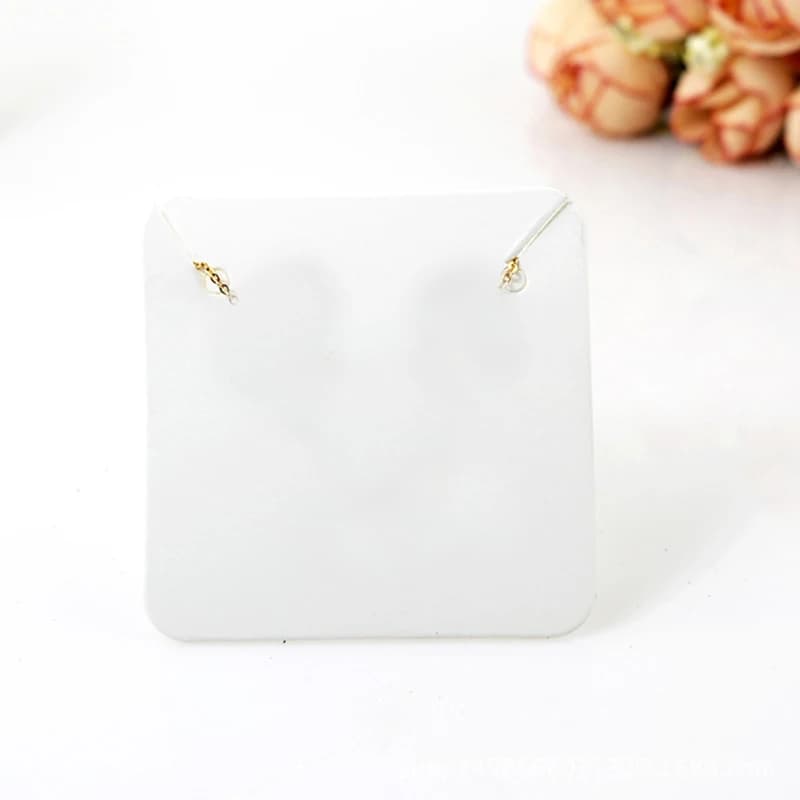 Présentoirs de colliers en carton 5x5cm, 50 pièces/lot, organisateurs de cartes de bracelets et de c