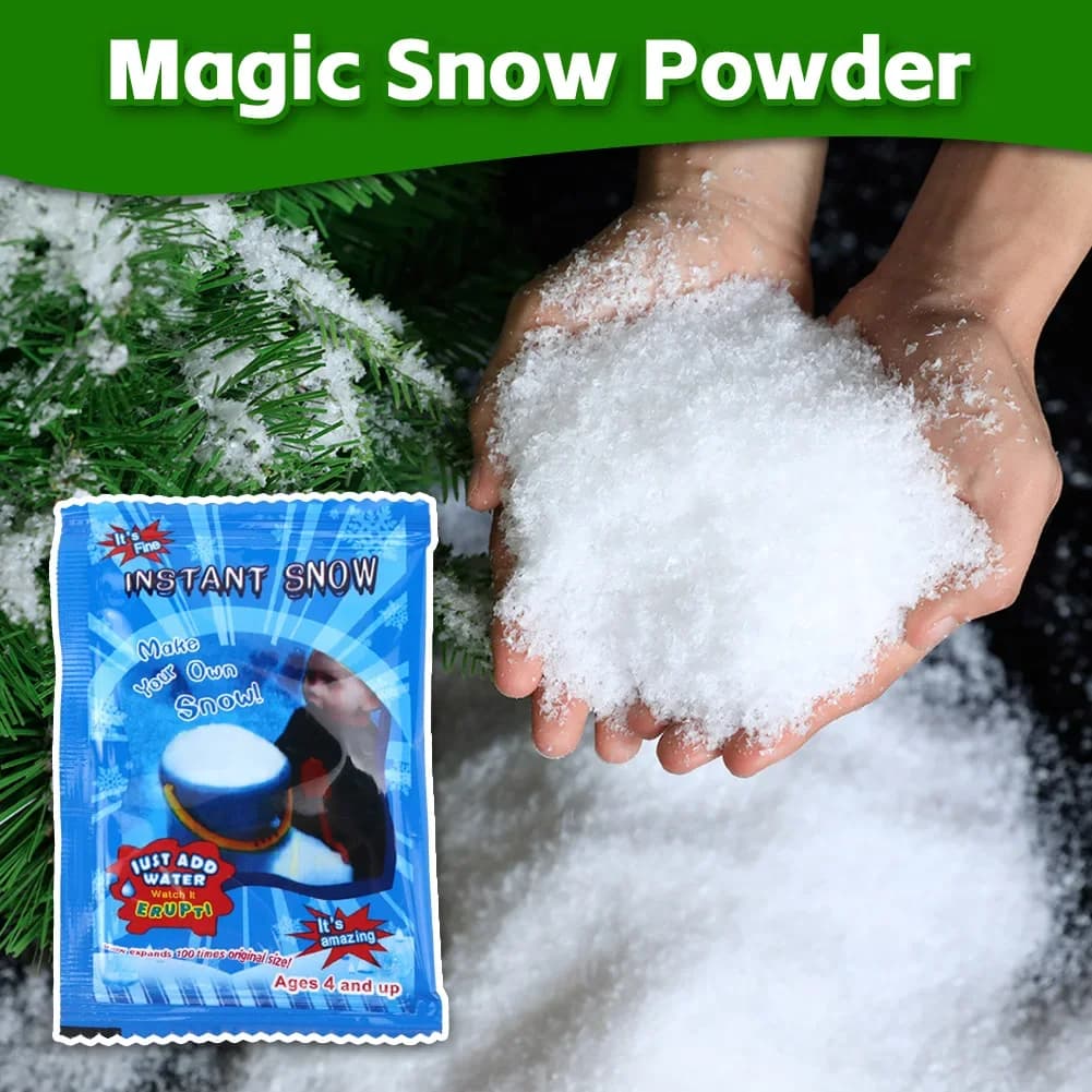 Pour bricolage artisanat décor de vacances noël poudre de neige instantanée eau expansion sûre et mo