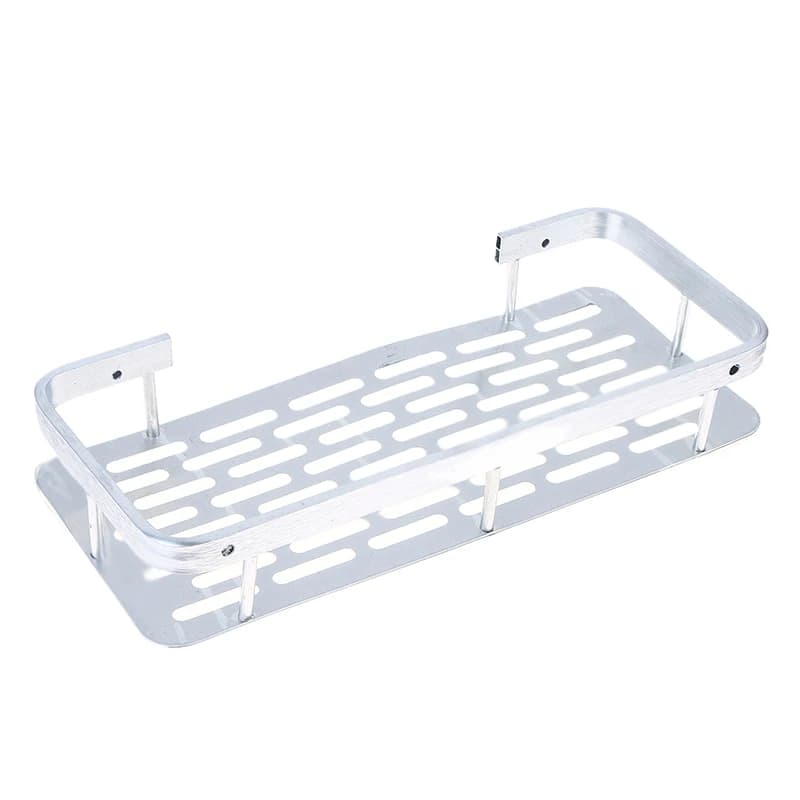Support mural rectangulaire d'angle monocouche, support mural pour douche, shampoing, salle de bain,