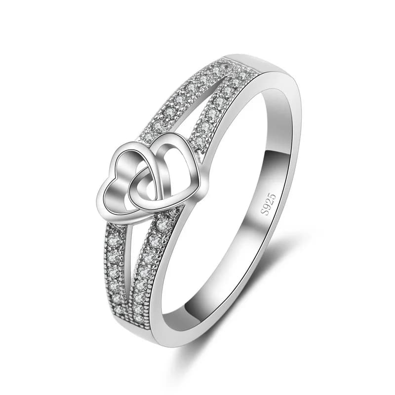 Bague couleur argent Sterling 925, Simple, doux, Style romantique, cadeaux pour amoureux, croix en f