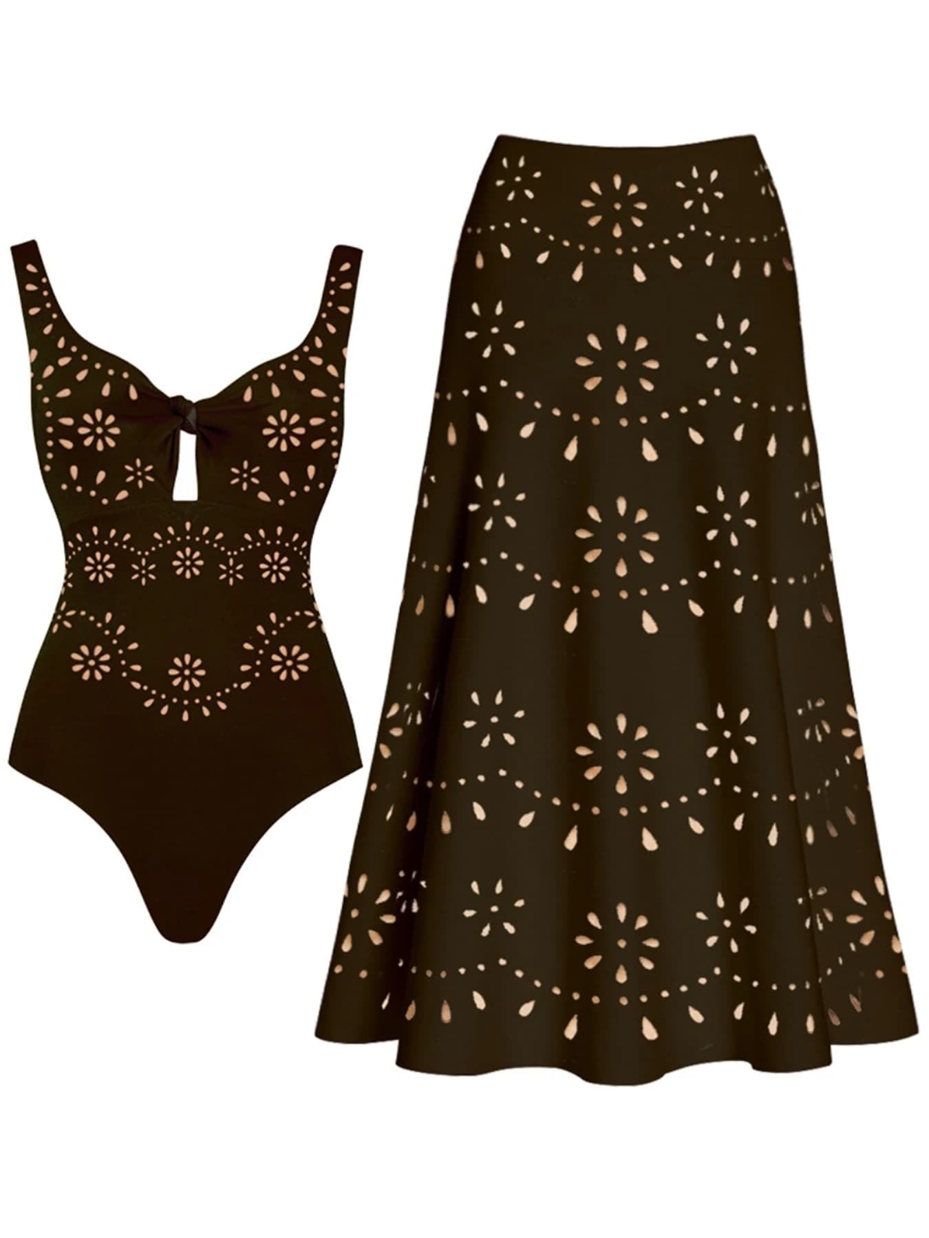 Nouveau Maillot de Bain Une Pièce Sexy à Motifs Floraux et Robe de Plage 2026 pour Femme – Tenue de