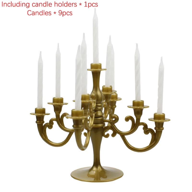 Décoration de gâteau de luxe européenne rétro, style Ins, ci-après chandelier, cuisson, fête d'anniv