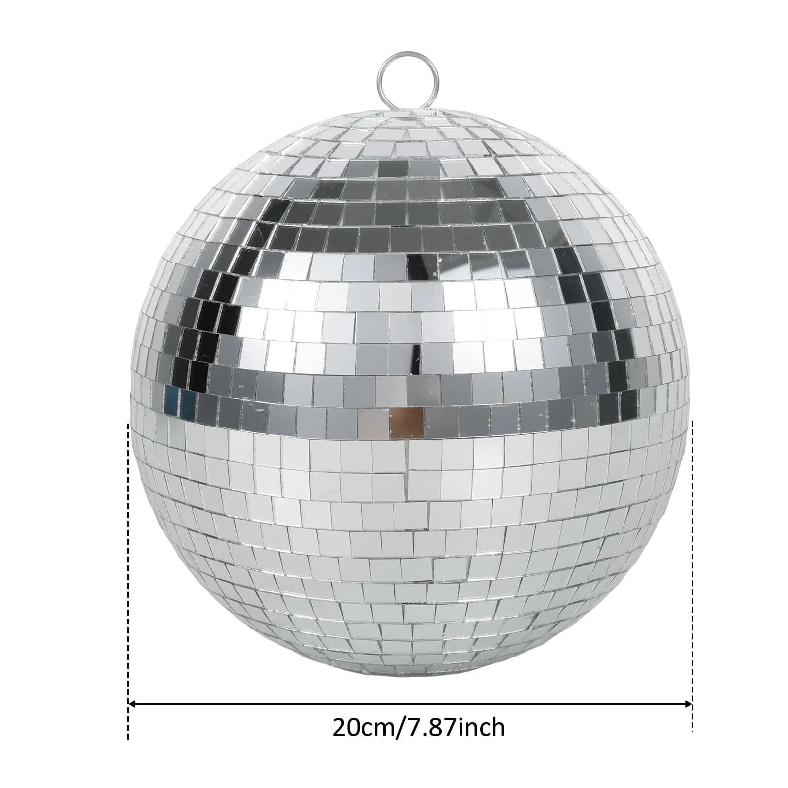 Boule de miroir Disco, boule brillante de fête, décoration de noël, lumière de scène rotative, boule
