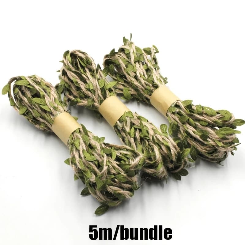 Ficelle de Jute ficelle de Jute ficelle de feuille avec ficelle feuilles vertes de vigne, parfaite p