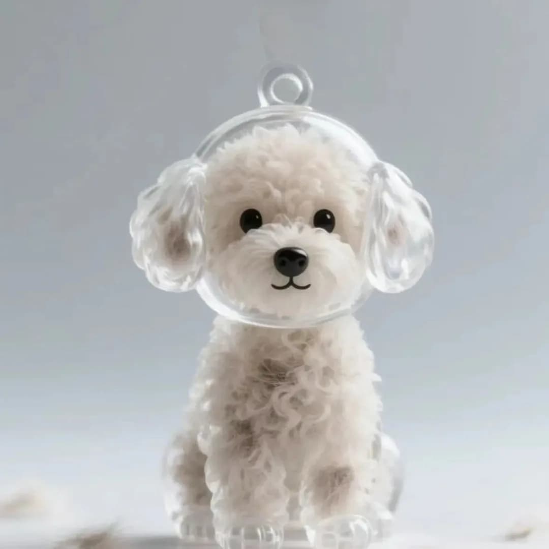 Mignon chien cheveux stockage pendentif porte-clés sac pendentif Couple voiture porte-clés bijoux So