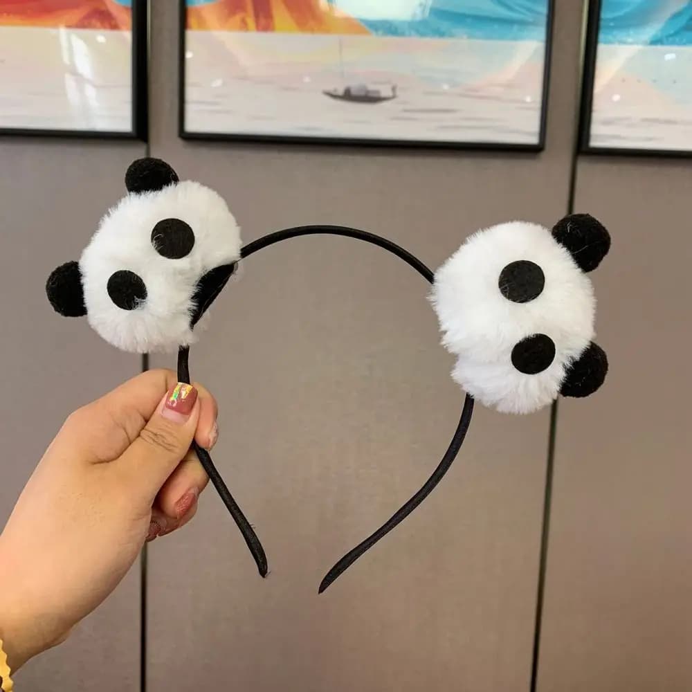 Souvenirs touristiques poupée animale Panda bandeau Style chinois pince à cheveux en peluche bandeau