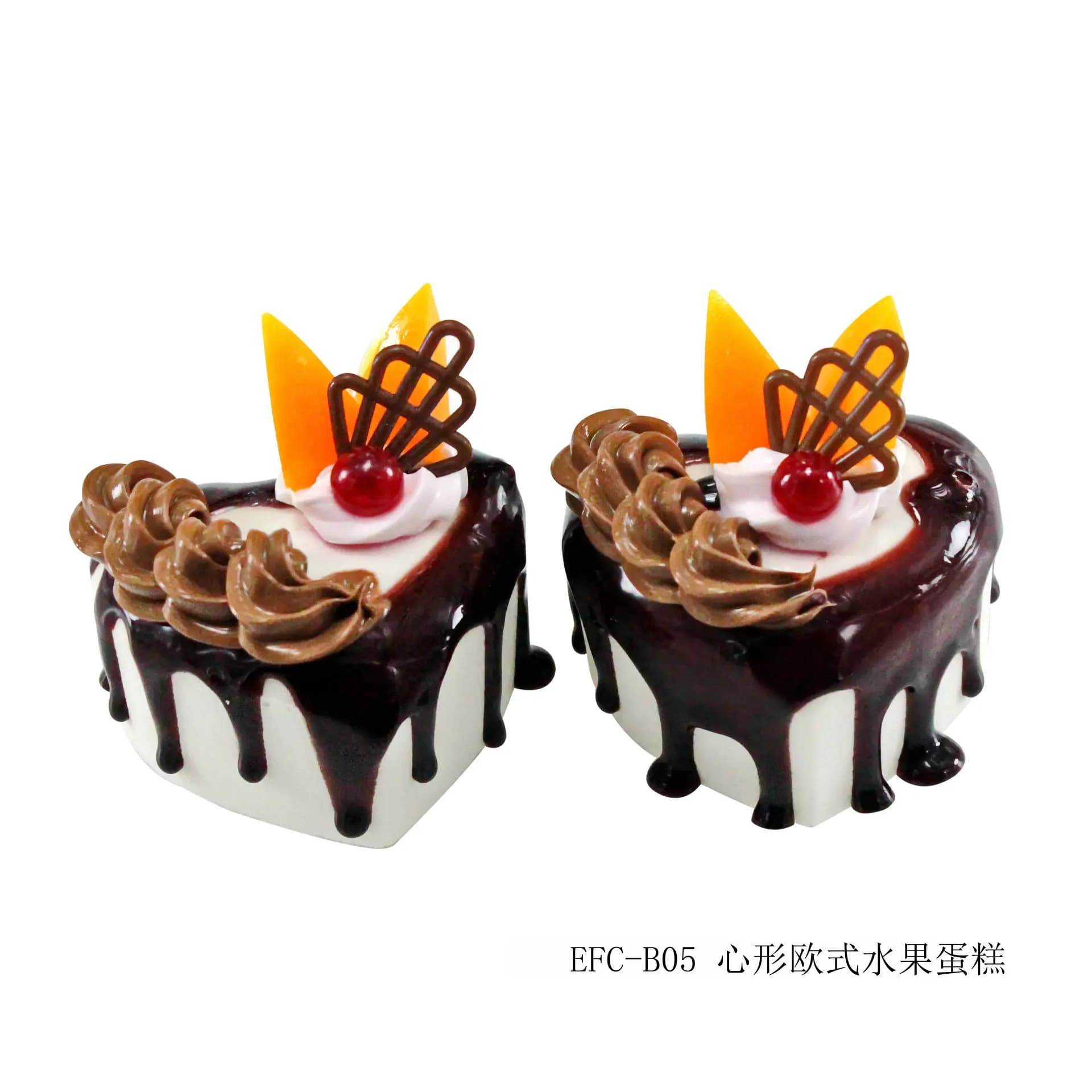 Autocollants de réfrigérateur de fruits de modèle de gâteau de coeur, ameublement, décor de table de