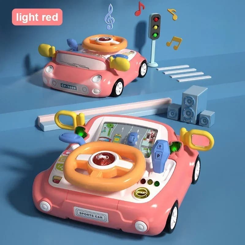 Jouet de volant pour enfants, jouets de conduite de Simulation avec musique légère, siège de voiture