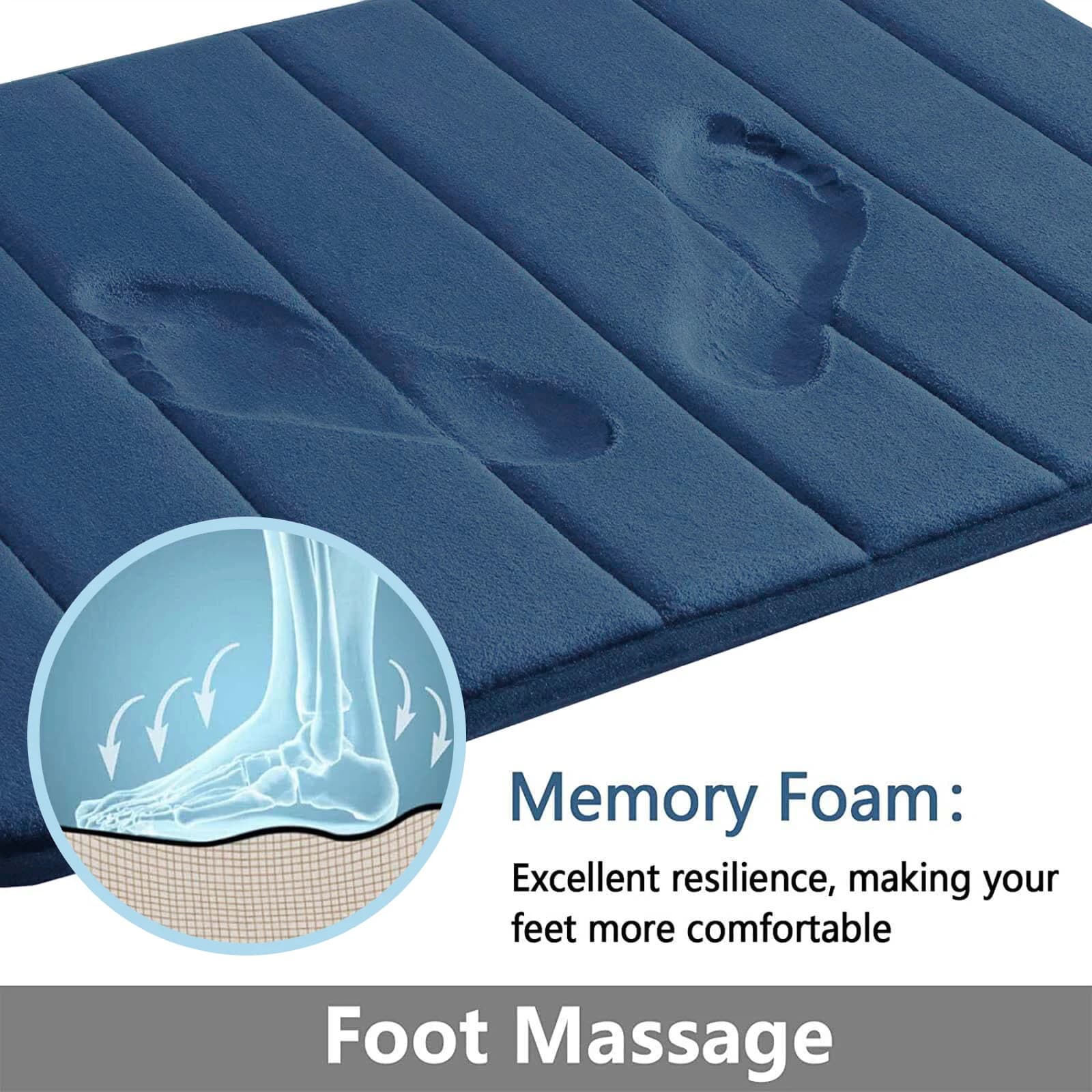 Ensemble de tapis de salle de bain en mousse à mémoire de forme, antidérapant, Extra doux, absorbant