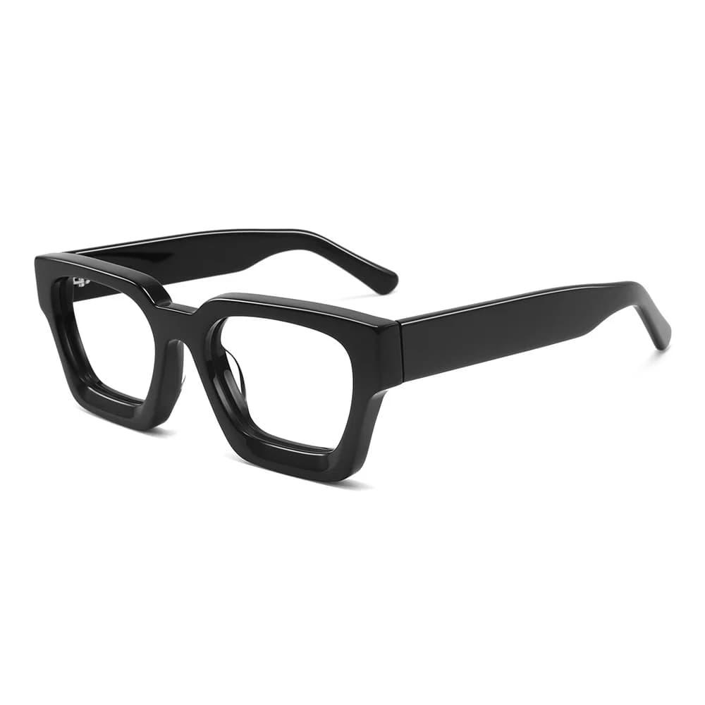 Lunettes optiques carrées en acétate faites à la main BEMORE avec verres photochromiques, anti-lumiè