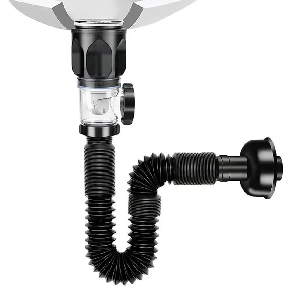 Tuyau de vidange Flexible pour salle de bain, tuyau d'égout d'évier universel, tuyau p-trap, Install