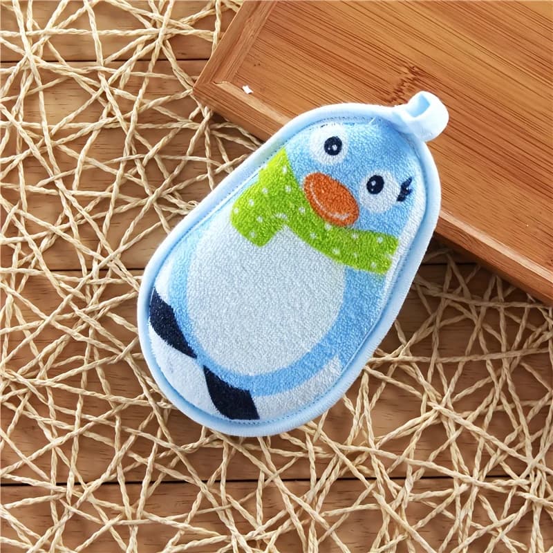 Éponge de bain pour bébé, douce et délicate pour les nouveau-nés, éponge de douche et exfoliant corp