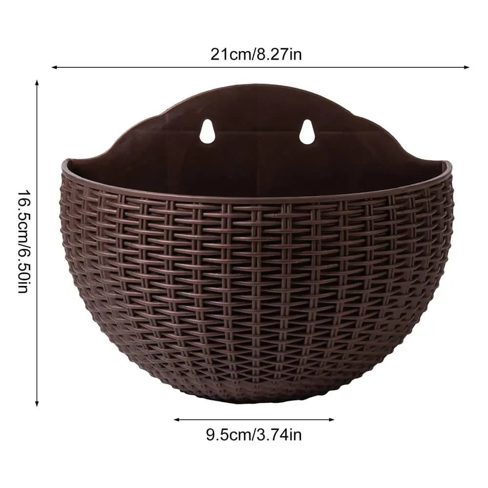 Pot de fleurs mural exquis en plastique, panier suspendu pour jardin extérieur, balcon, bac à plante