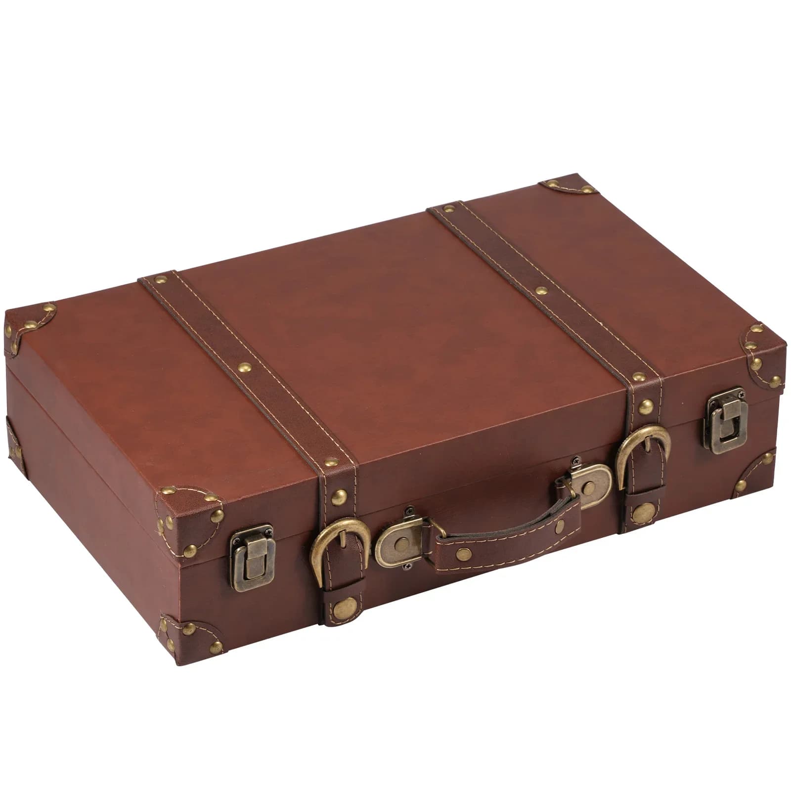 Valise à accessoires en bois Vintage, accessoire de photographie rétro décoratif, boîte de rangement
