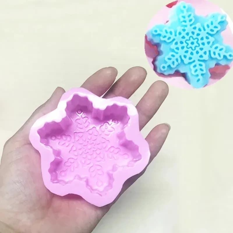 Moule à bougie en Silicone flocon de neige, arbre de noël, bougie d'aromathérapie, fait à la main, c