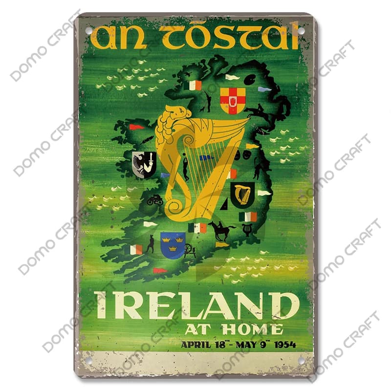 Affiche de whisky irlandais, Plaque métallique Vintage, signe de Dublin Stout, plaques métalliques e
