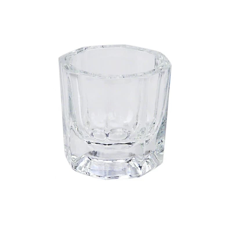 Plat Dappen en poudre acrylique en verre cristal vert clair, tasse à ongles, bol de brosse de lavage