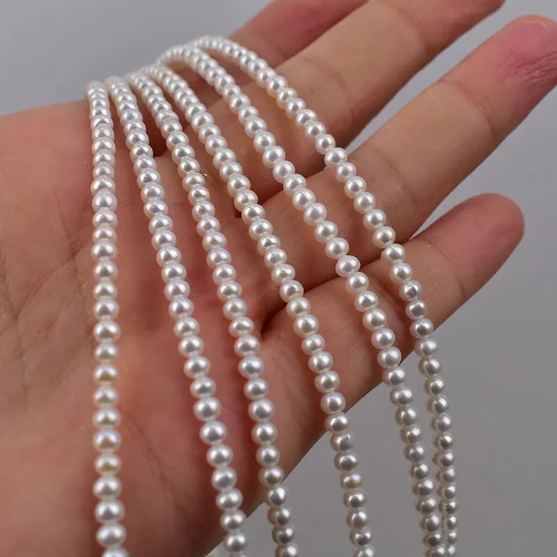 Perles d'eau douce naturelles AAA, perles plates à lumière forte pour bricolage, colliers, Bracelets