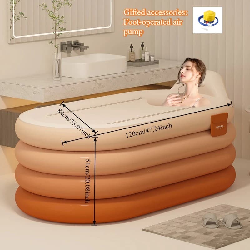 1 unité de baignoire gonflable adulte domestique pour le bain des enfants, baignoire épaisse pour le