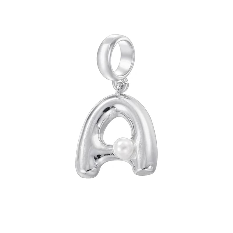 ZHUKOU 26 lettres A-Z grosses lettres en or 18 carats plaqué bijoux accessoire pendentif pour hommes