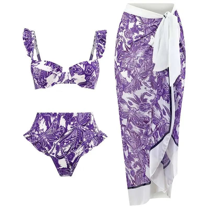 Maillot de bain vintage une pièce pour femmes, bikini, jupe, robe dos nu, couvertures de plage, tenu