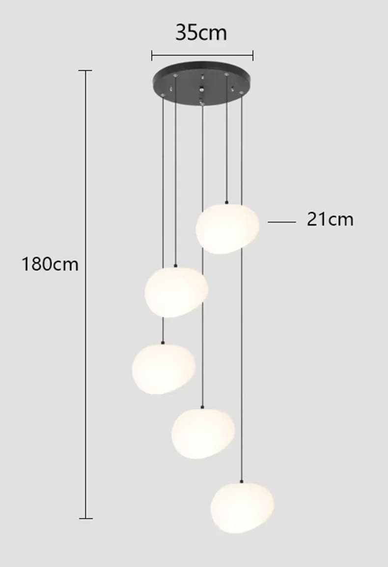 Plafonnier Suspendu au Design Nordique, Luminaire Décoratif d'Nik, Idéal pour un Salon ou une Salle