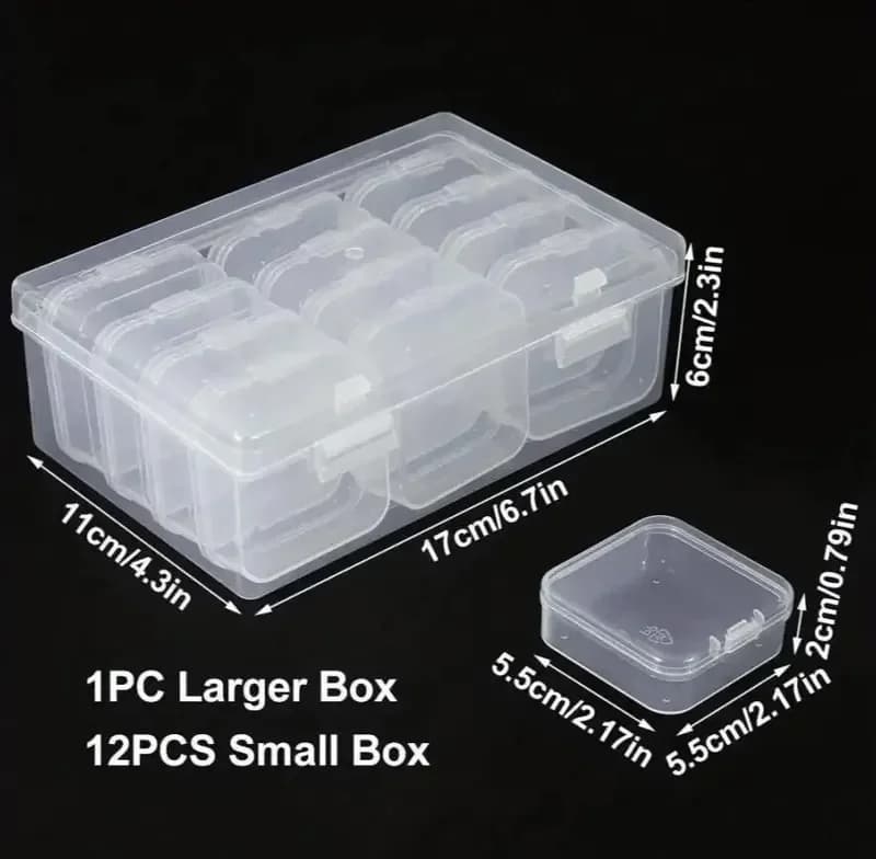 Boîte en plastique transparente, boîte d'emballage, boîte de rangement de bureau Portable pour bijou