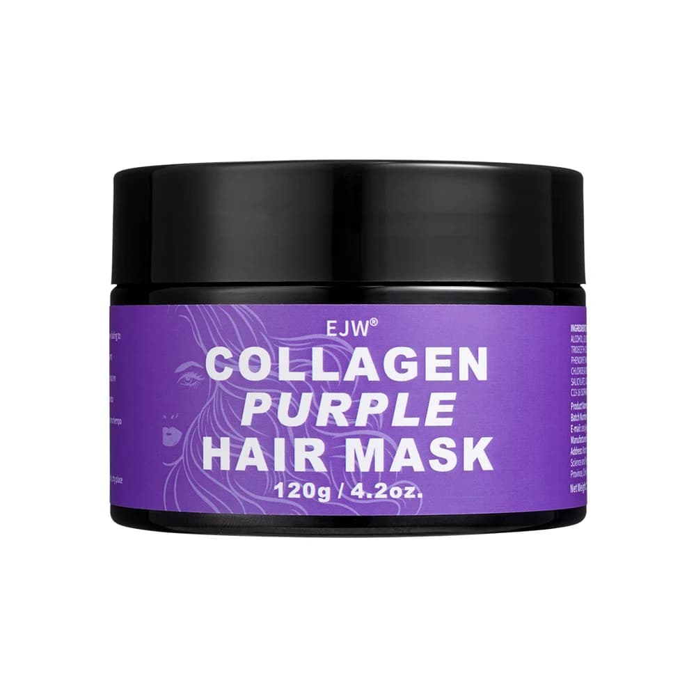 Masque capillaire violet à la kératine, léger et non gras, hydratant en profondeur, adapté aux cheve