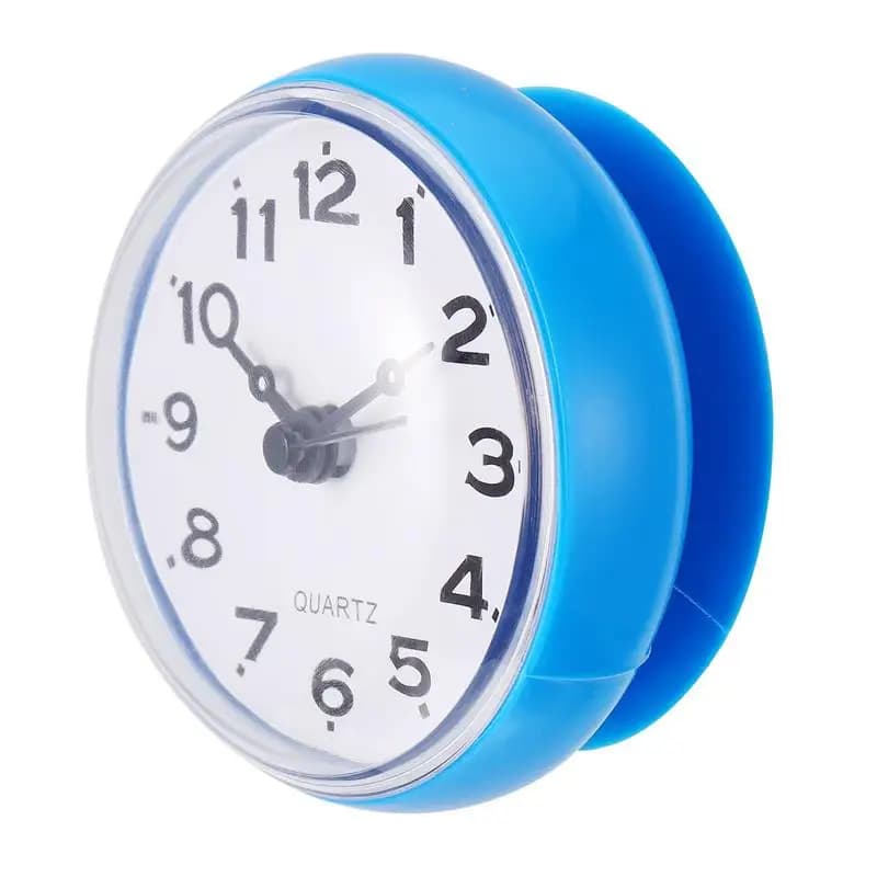 Horloge de salle de bain étanche, tasse murale silencieuse, blanc, Anti-buée, minuterie de cuisine,