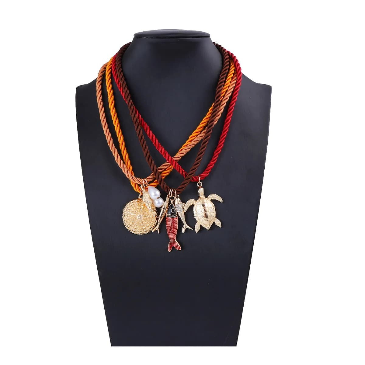 ZAA – colliers avec pendentif en forme de poisson, tortue de mer, Style Boho océan, pour femmes, bij