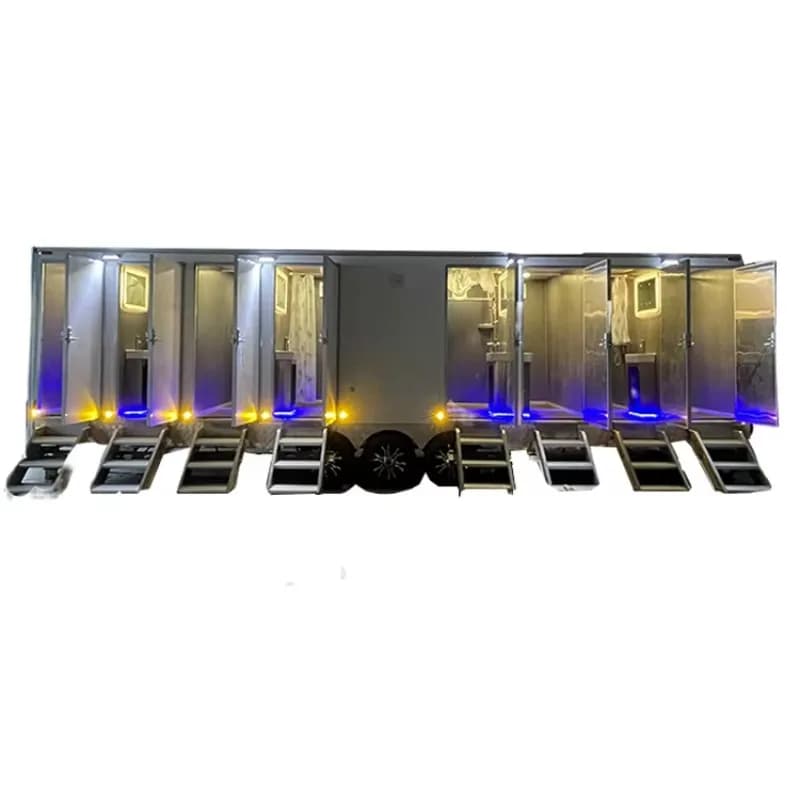 Toilettes mobiles de luxe multi-douches pour événements extérieurs, camping, festivals – Personnalis