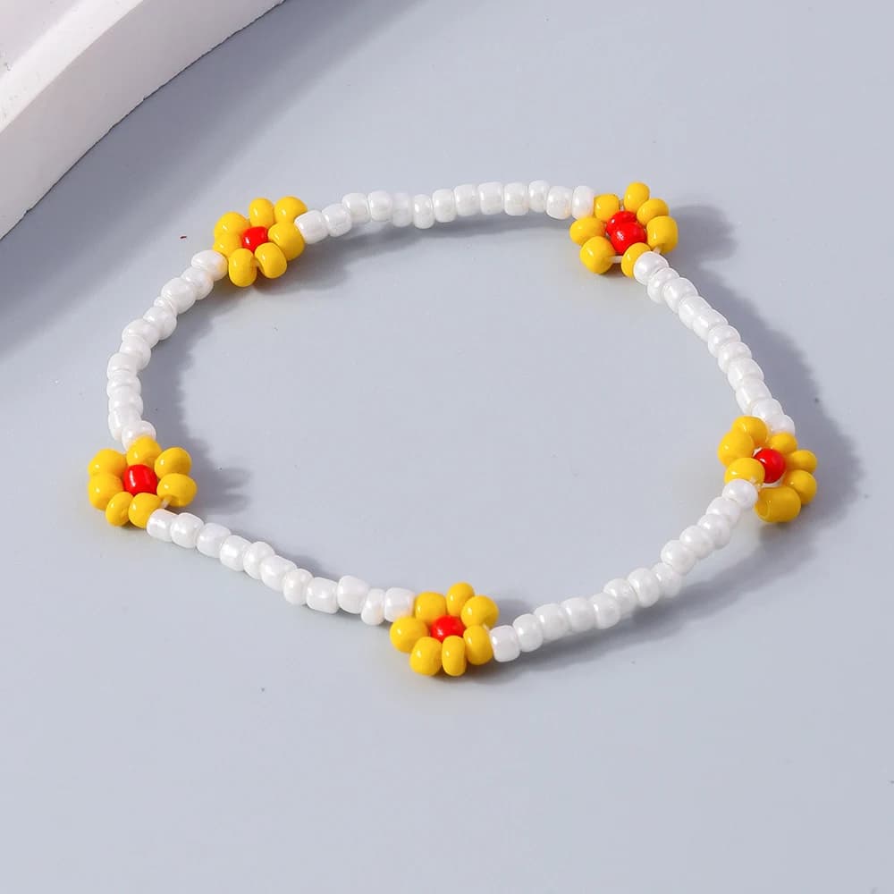Bracelets de perles bohémien faits à la main pour femmes et filles, breloques en forme de fleur, bij
