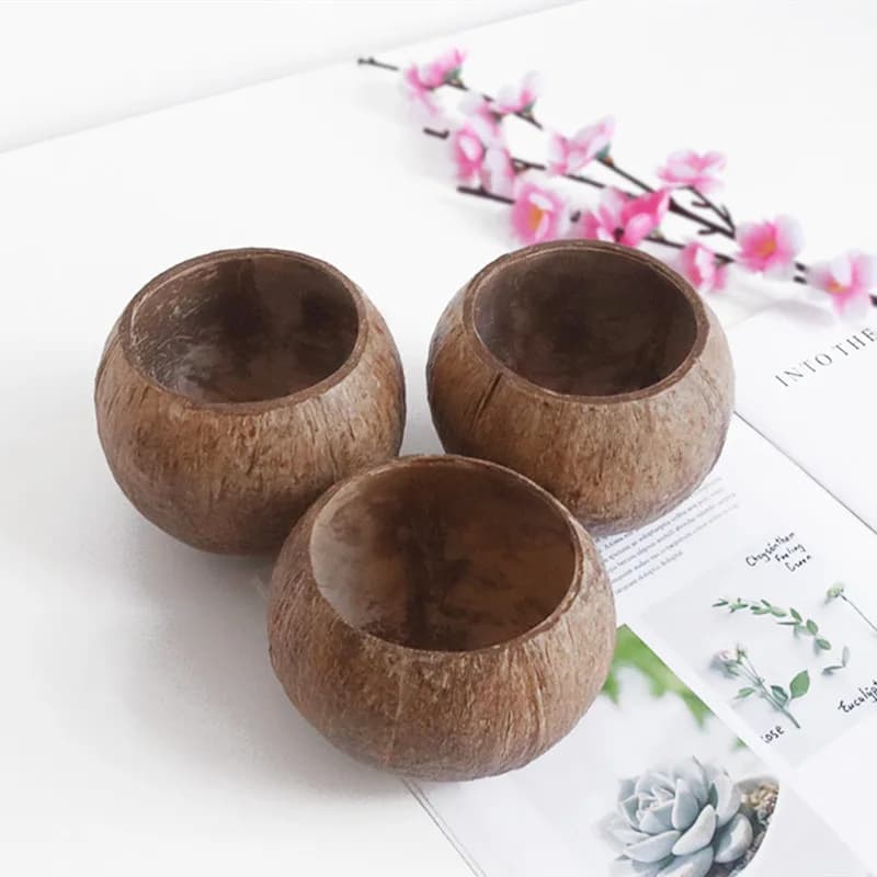 Bol de bougie en noix de coco naturelle, bol de noix de coco rétro, fabricant de bougies