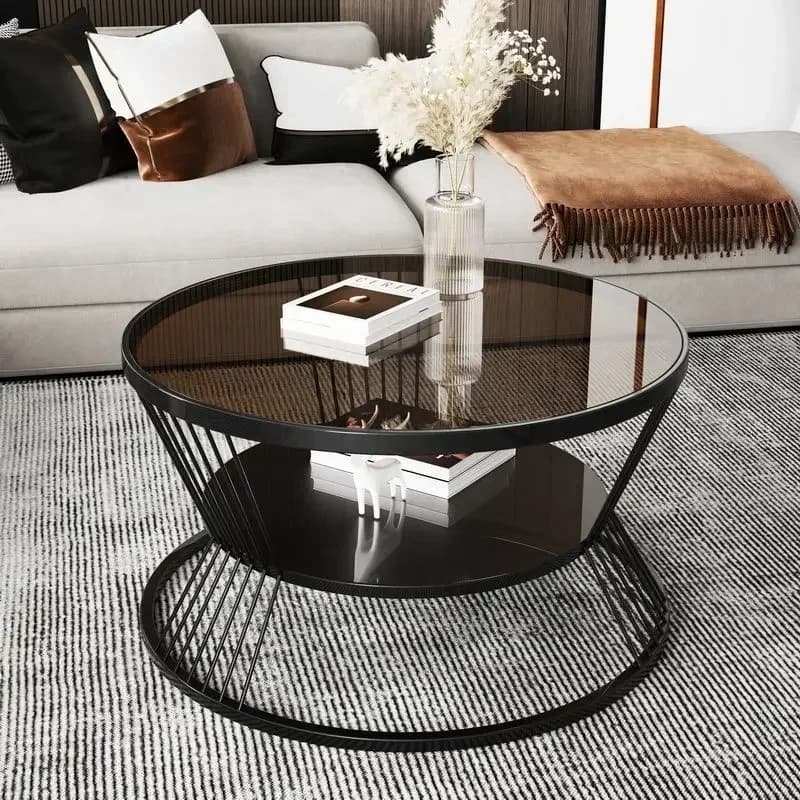 Petit appartement salon rond ménage minimaliste Mini Table moderne lumière luxe
